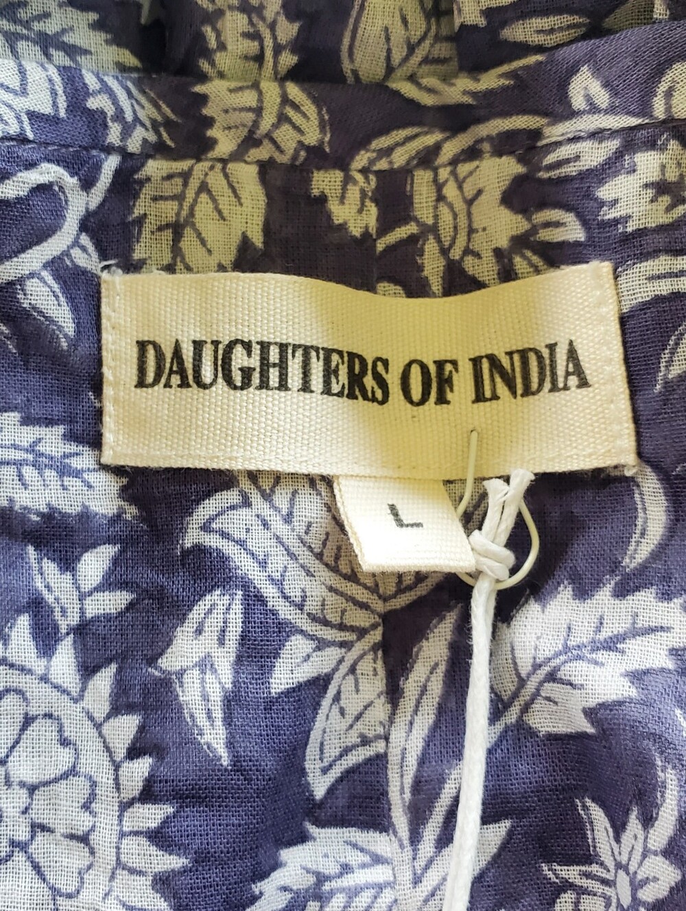 DAUGHTERS OF INDIA Kyra Midi Dress ~ Blue Iris NWT LARGE $199.00 - Picture 10 of 12